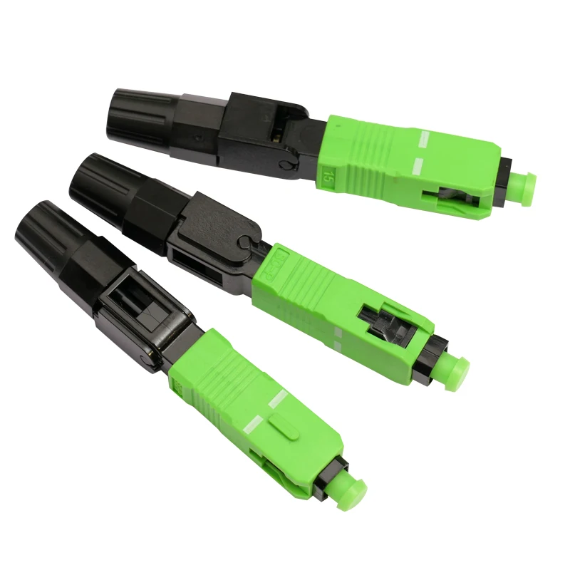 

100PCS Low Price Sale SC/APC Optical Fiber Fast Connector FTTH Field Quick Assembly Fiber Optic with 0.3dbm SC Connector