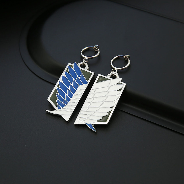 Attack On Titan Drop Earring серьги Attack Wings Shingeki Cosplay Dangle Earrings For Women Girl Ear Jewelry