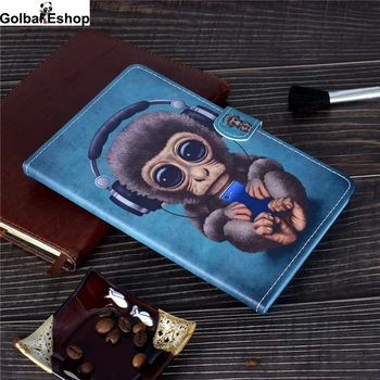 

Tablet Case for Samsung Galaxy Tab S7 2020 11 Inch SM-T870 T875 T876 Cartoon Monkey Owl Giraffe Leather Cover for Samsung Tab S7
