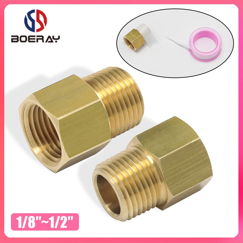 2шт 1/8 &quot1/4&quot 3/8 &quot1/2&quot латунный шланг труба штуцер редуктор адаптер и равный