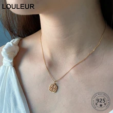 Louleur 925 пробы Серебряное ожерелье с подвеской в виде китайского персонажа Золотое специальное ожерелье для женщин модное ювелирное изделие подарки