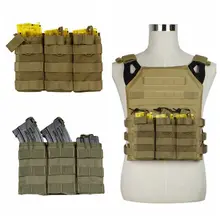 1000D нейлоновый одиночный/двойной/тройной подсумок Тактический M4 военный подсумок Molle Пейнтбол страйкбол Открытый верх картриджный мешочек