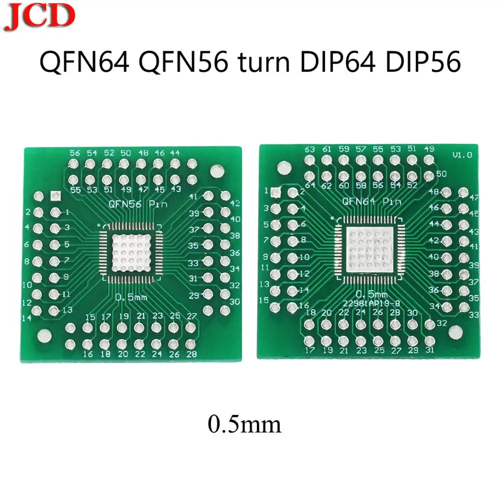 JCD печатная плата комплект SMD поворот в DIP адаптер конвертер пластина FQFP 32 44 64 80 100 HTQFP QFN48 SOP SSOP TSSOP 8 16 24 28 TSSOP56