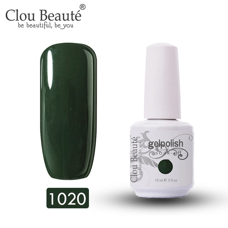 Clou Beaute 15 мл цветной набор гель-лаков для ногтей продвинутый маникюр Гель-арт лак для ногтей праймер и верхнее покрытие стойкий Натуральный гель - Цвет: 1020