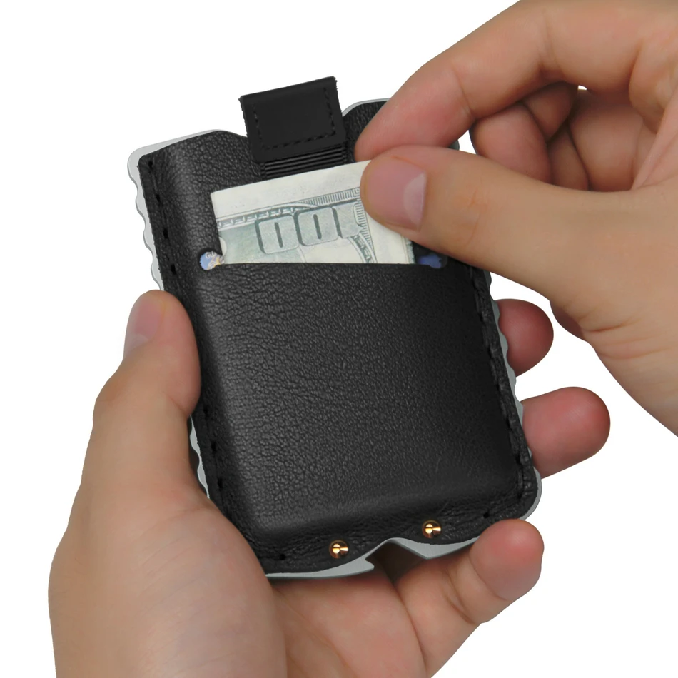 ZEEKER бумажник передний карман кошелек RFID Блокировка держатель кредитной карты минималистичный кошелек с кожей для мужчин