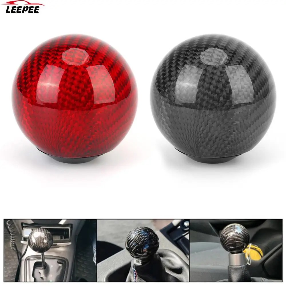 M8/M10 Adapter Car Gear Shift Knob Shifter Handle Lever Head Carbon