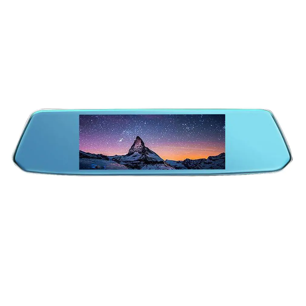 

Dvr Car Starlight Night Vision Rearview Mirror Driving Recorder Front And Rear Dual Recording Touch Recorder 5 Inch