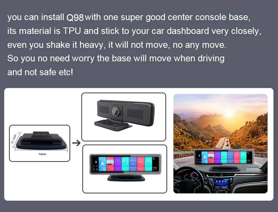 gps for car 4 Cameras 12 " 4G ADAS Android 9.0 Car DVR Dash Cam WIFI GPS  360° Panoramic HD Auto Video Recorder Remote monitoring 4 channels samsara gps