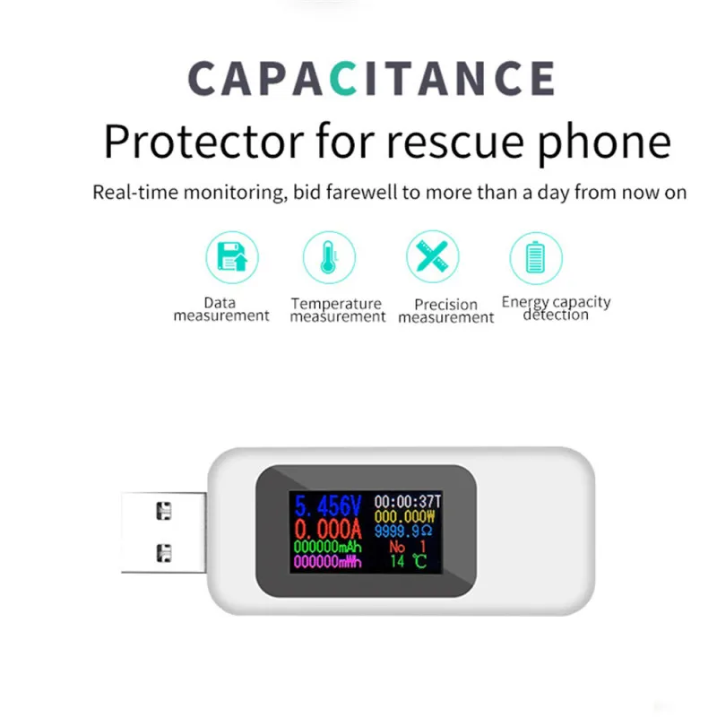 

USB Tester DC Digital Voltmeter Amperimetro Voltage Current Volt Meter Ammeter Detector Power Bank Charger Indicator Electrical