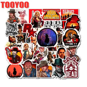 

10/50Pcs/set Western Movie Cartoon Game RED Dead: Redemption Sticker For Guitar DIY TOY Bicycle Snowboard Laptop Luggage