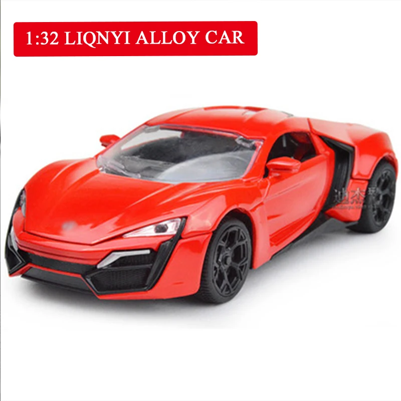 

2019 New 1:32 Lykan Hypersport Model Car Alloy Diecast Pull Back High Simulation Car Toy For Kids