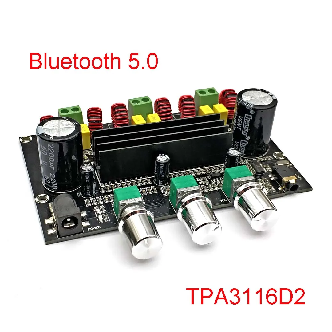 2*50W+100W Bluetooth 5.0 Dual TPA3116D2 Power Subwoofer Amplifier Board 2.1 Channel TPA3116 Audio Stereo Equalizer AUX Amp | Электроника