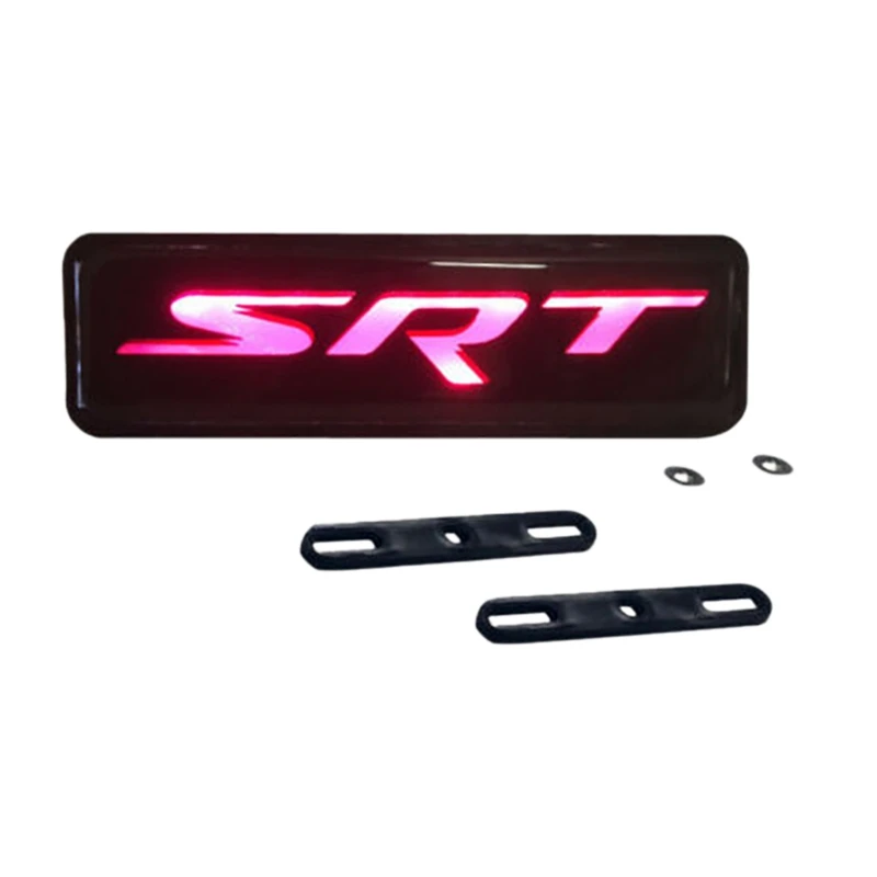for Dodge SRT Red LED Light Car for Front Grille Badge Illuminated Decal Sticker|Emblems| - AliExpress