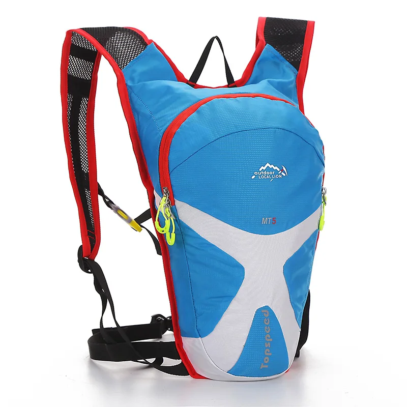 Новая Водонепроницаемая велосипедная сумка, рюкзак для велоспорта, дышащий, 5л, Ультралегкая велосипедная сумка для воды, альпинистский велосипедный гидратационный рюкзак - Цвет: Синий