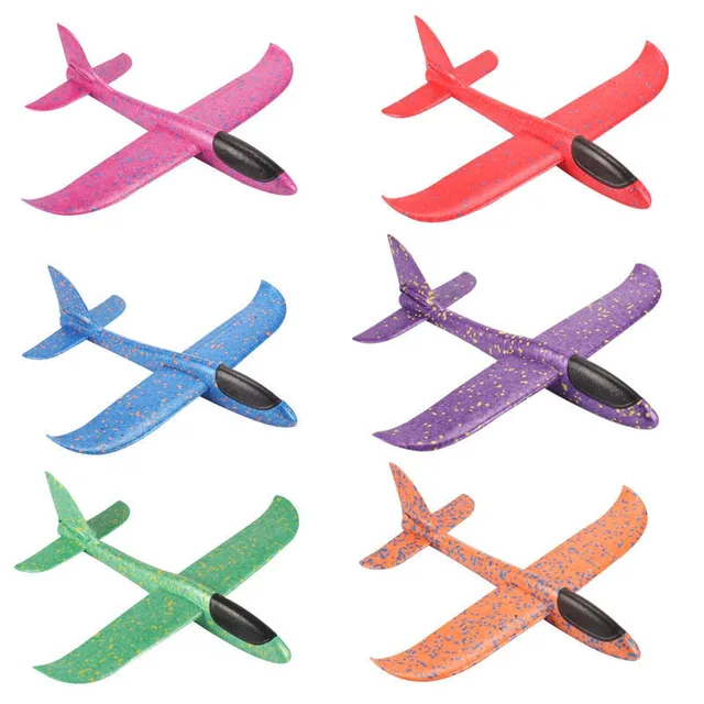 5-10pcs/lot Foam Material Hand Throw Plane Outdoor Launch Glider Children's Gift Model Toy 48 Cm Fun Children's Helicopter Toys 1