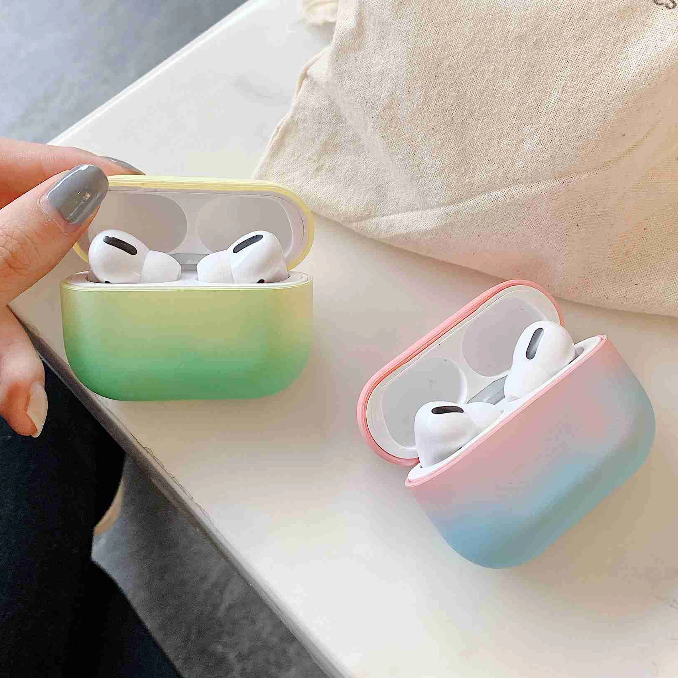 Роскошный градиентный Радужный чехол AirPods 2/1 для Airpods Pro 3 наушники fundas air pods