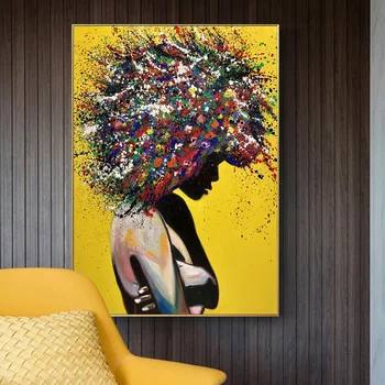 

RELIABLI Abstract Street Graffiti Art Canvas Painting Portrait Posters and Prints Wall Pictures for Living Room Home Decor