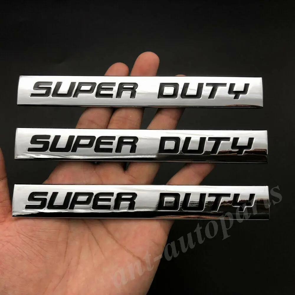 

3pcs Metal Chrome Super Duty Car Trunk Emblems Badge Decals Sticker 6.2 6.7L V8