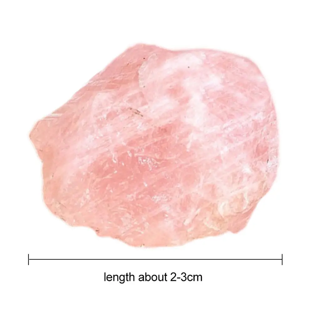 2-3 см натуральные розовые кварцевые камни рок минералы Образец обработки Камень Точка заживления шестиугольная палочка кулон