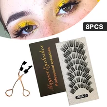 3D Magnetic Mink Lashes Natural False Eyelashes With Tweezers Dramatic Volume Fake Lashes Makeup Eyelash Extension Silk Eyelashe