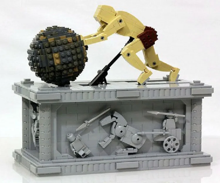 23017, 1462 шт, серия Technic, MOC Sisyphus, подвижный набор, строительные блоки, кирпичи, детские развивающие игрушки, совместимые с Bela