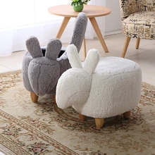 Tabouret de luxe en forme de lapin, meuble pour la maison, léger, change de chaussures, tabouret, pouf, rangement, style nordique