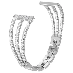 Elegant Metal Bling Bracelet for Slim Wristbands - Luxury Jewelry - Inspired Women's Strap (Silver)
