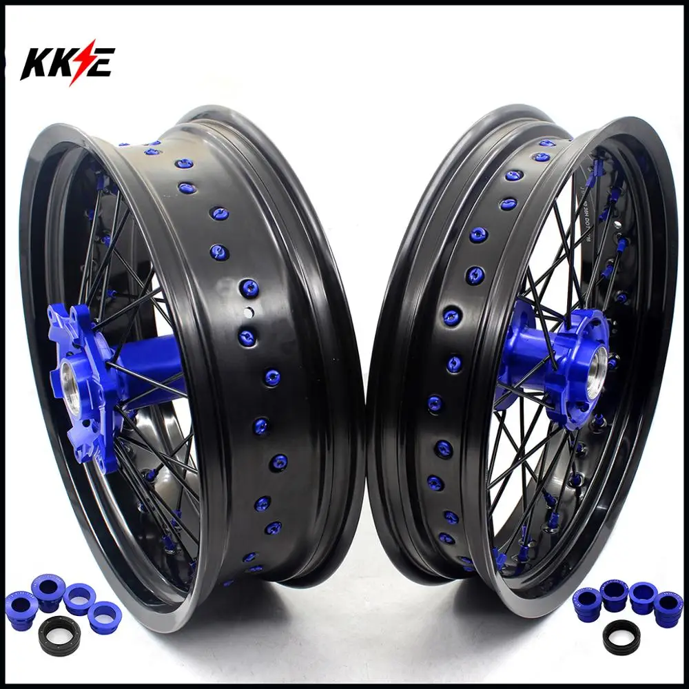 Kke 3.5/4.25 Complete Supermoto Wheels Rims Set For Ktm Sx Sxf Xc Xcw