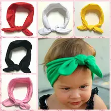 Стиль, Европа и Америка, детская лента для волос, эластичная ткань, кролик Ушастый, Детская резинка для волос, головной убор, 8 цветов, Детские резинки для волос