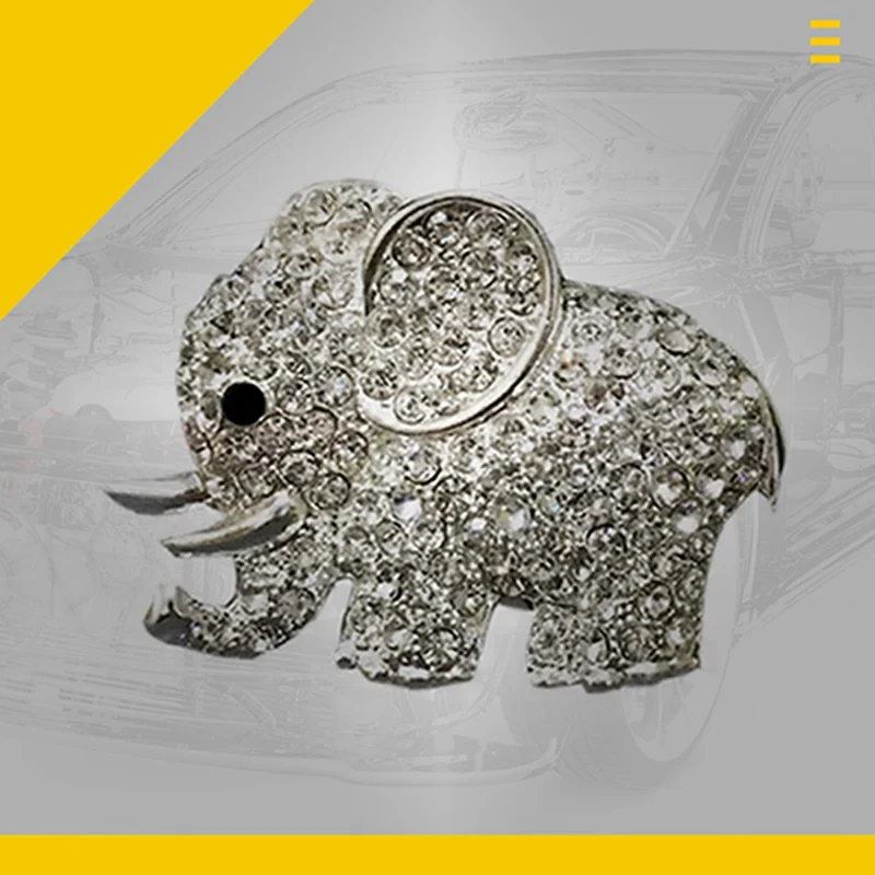 New High-grade Diamond Crystal Elephant Car Perfume Clip Lady Car Styling Air Outlet Accessories Air Freshener Styling Hot