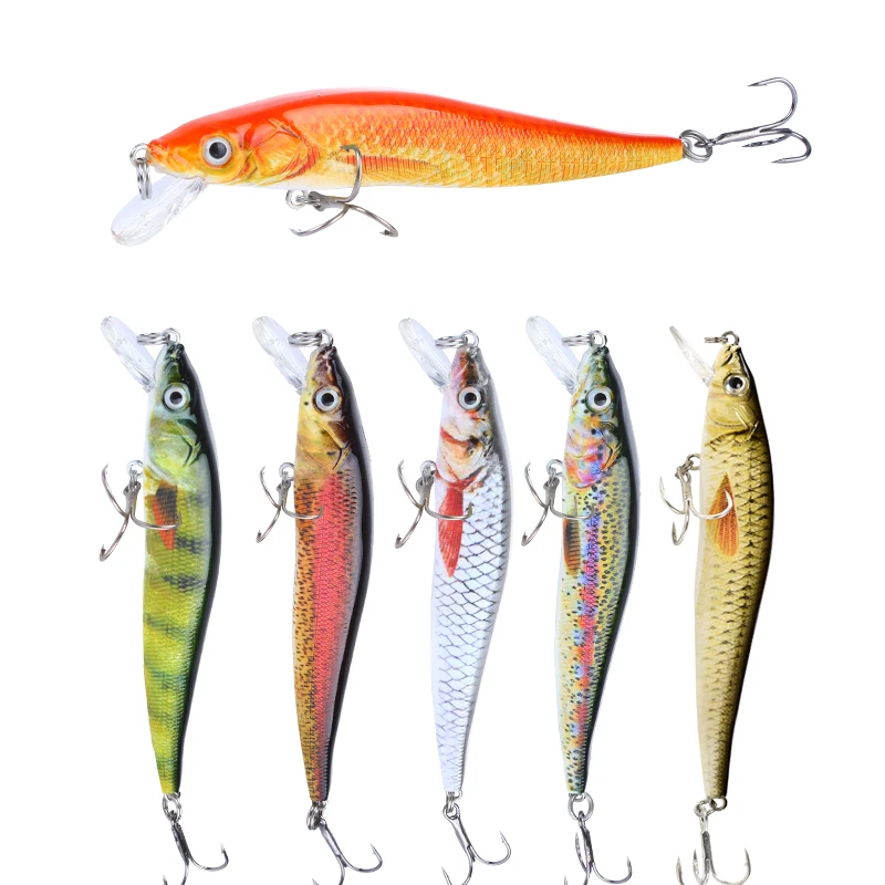 

Mmlong 2.6" 3.5" 4.7" Realistic Minnow Fishing Lure 3 Size Lifelike Fishing Bait Hard Crankbait Fish Tackle Wobbler Pesca HML09S