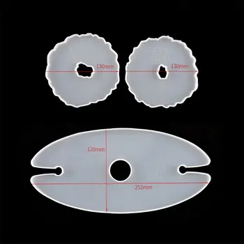 

3Pcs Wine Glass Rack Epoxy Resin Mold Bottle Shelf Storage Coaster Resin Mould 634D