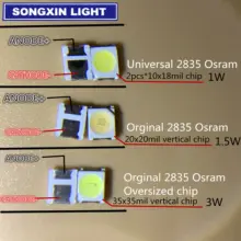 500 шт. для OSRAM СВЕТОДИОДНЫЙ подсветка высокой мощности Светодиодный 1,5 Вт 3 в 1210 3528 2835 131LM холодный белый ЖК-подсветка для ТВ приложения
