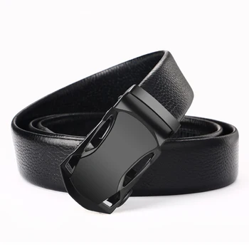 

Men For Jeans Belt Casual Waist Strap Automatic Buckle Business Accessories Leather