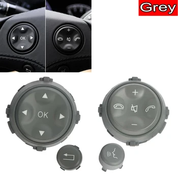 

MagicKit 2x Car Multi-function Steering Wheel Button Phone Key For BENZ W221 S Class Grey