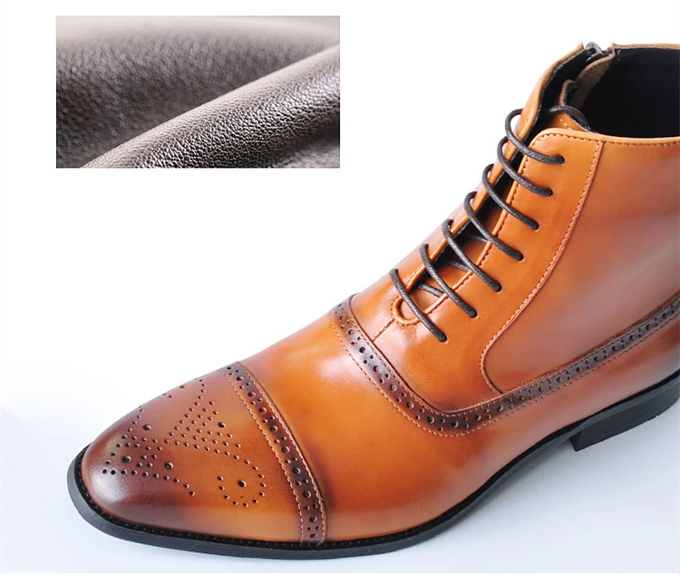 Merkmak Bullock/мужские ботинки; зимние теплые мужские ботинки на шнуровке; повседневная мужская кожаная защитная Рабочая обувь; высокие зимние ботинки; обувь большого размера