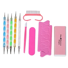 10 шт./компл. профессиональный маникюрный набор для ногтей буферный гель для ногтей лак для ногтей инструмент для домашнего маникюра Набор инструментов