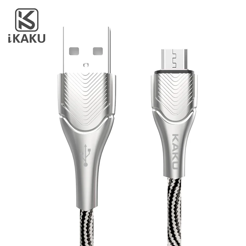 KAKU micro usb кабель для samsung S7 Xiaomi Redmi Note 5 Pro Быстрая зарядка 2.8A Microusb Android мобильный телефон провод usb зарядное устройство - Цвет: Черный