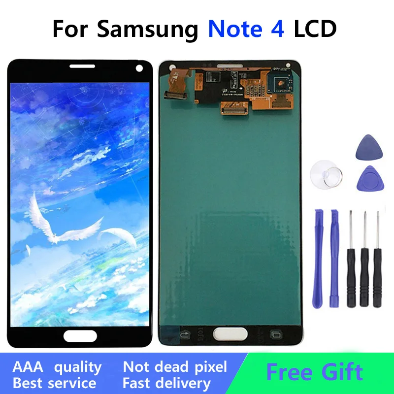 Супер AMOLED LCDs для Samsung Galaxy Note 4 Note4 N910 N910C N910A N910F N910H ЖК дисплей сенсорный экран