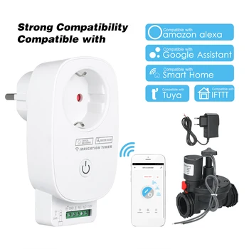 

Automatic Garden Irrigation System WiFi App Control Watering Timer Sprinkler Controller For Alexa Google Home Assistant Tuya