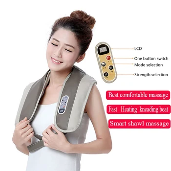 

U Shape Home Electrical Shiatsu Back Neck Shoulder Body Massager Multi-function Tapping Infrared Heated Kneading Shawls Massagem