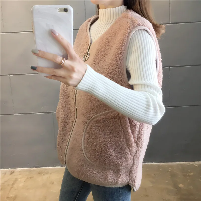 1202668 настоящая съемка Корейский Осенний жилет свитер 2019tx
