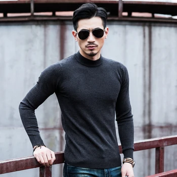 

Solid color streetwear Personalized men sweater regular long sleeve customize advertising A61 popular