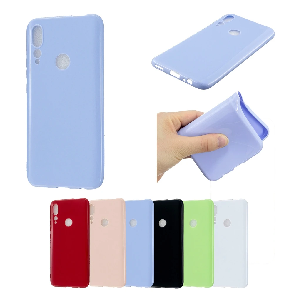 Huawei Y9 Prime 2019 чехол для Etui huawei Y5 Y6 Y7 сплошной цвет толстый силиконовый P Smart Z