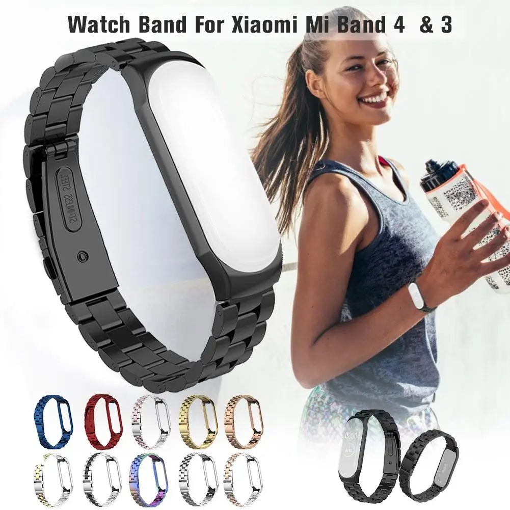 Металлический ремешок Миланская петля для Xiaomi Mi Band 4 сменные браслеты смарт часов