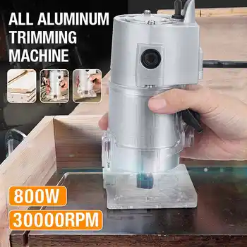 

800W 35000rpm Electric Hand Trimmer 6.35MM Woodworking Electric Hand Trimmer 1/4 Inch Corded Wood Laminate Tools