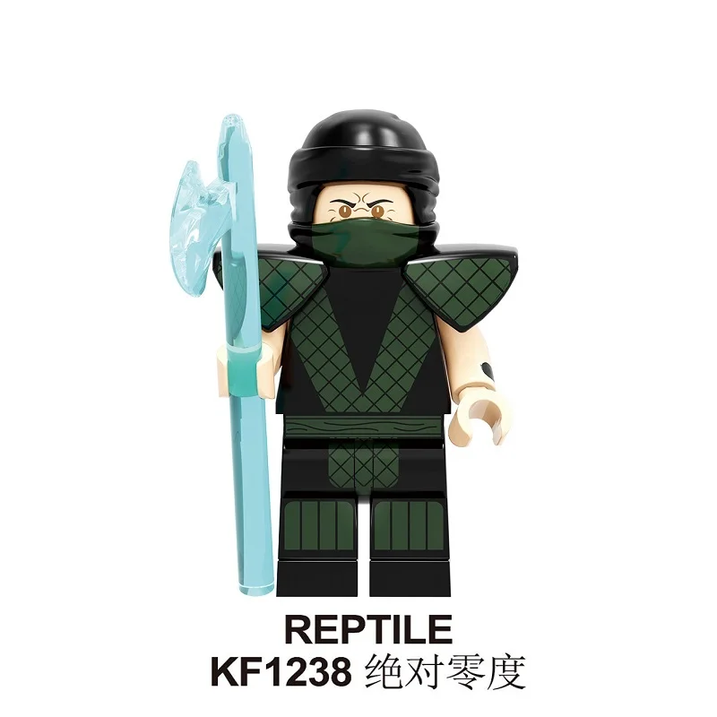 Одиночная Mortal Kombat строительные блоки Sub-Zero Джони Кейдж Горо Шао Кан Барака Jax Kitana фигурки для детей игрушки KF6108 - Цвет: KF1238 Without Box