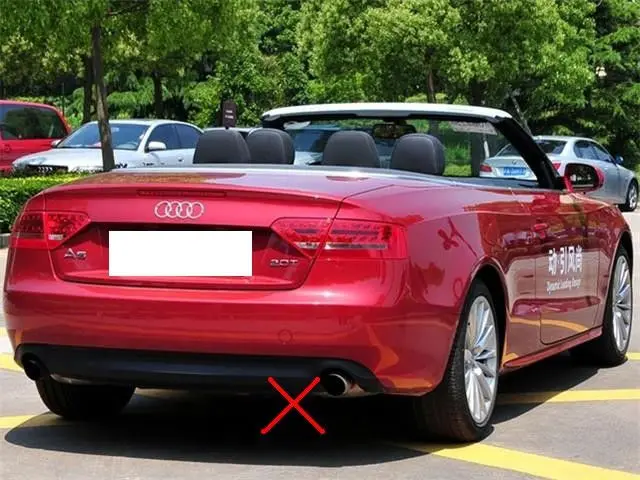 Хромированная выхлопная труба глушителя для audi A5 coupe 2,0 2 двери 2008