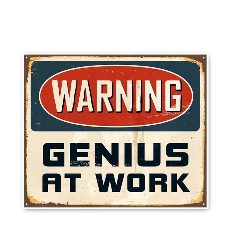 

Interesting Car Sticker GENIUS AT WORK Accessories Car Styling Decal Vinyl Car Window Cover Scratches Waterproof PVC 12cm*10cm