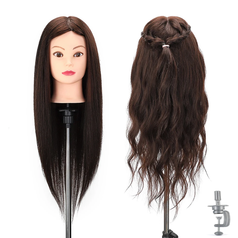 real hair practice head